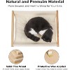 FUKUMARU Cat Bed, Plush Velvet Cat Beds for Indoor Cats, Wooden Cat Hammock, 21 x 16.5 Inch Cat Couch - 3 of 3
