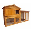 GDFStudio Norton Modern 55.5" Solid Wood and Metal Rabbit Hutch with Ladder - 2 of 4