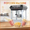 Munora 6-Ounce Bar Style Popcorn Machine - Stainless Steel Popcorn Maker with Warming Deck, Tempered Glass & Accessories, Black - 2 of 4
