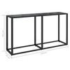 vidaXL Console Table Black Tempered Glass, Powder-Coated Steel - 4 of 4