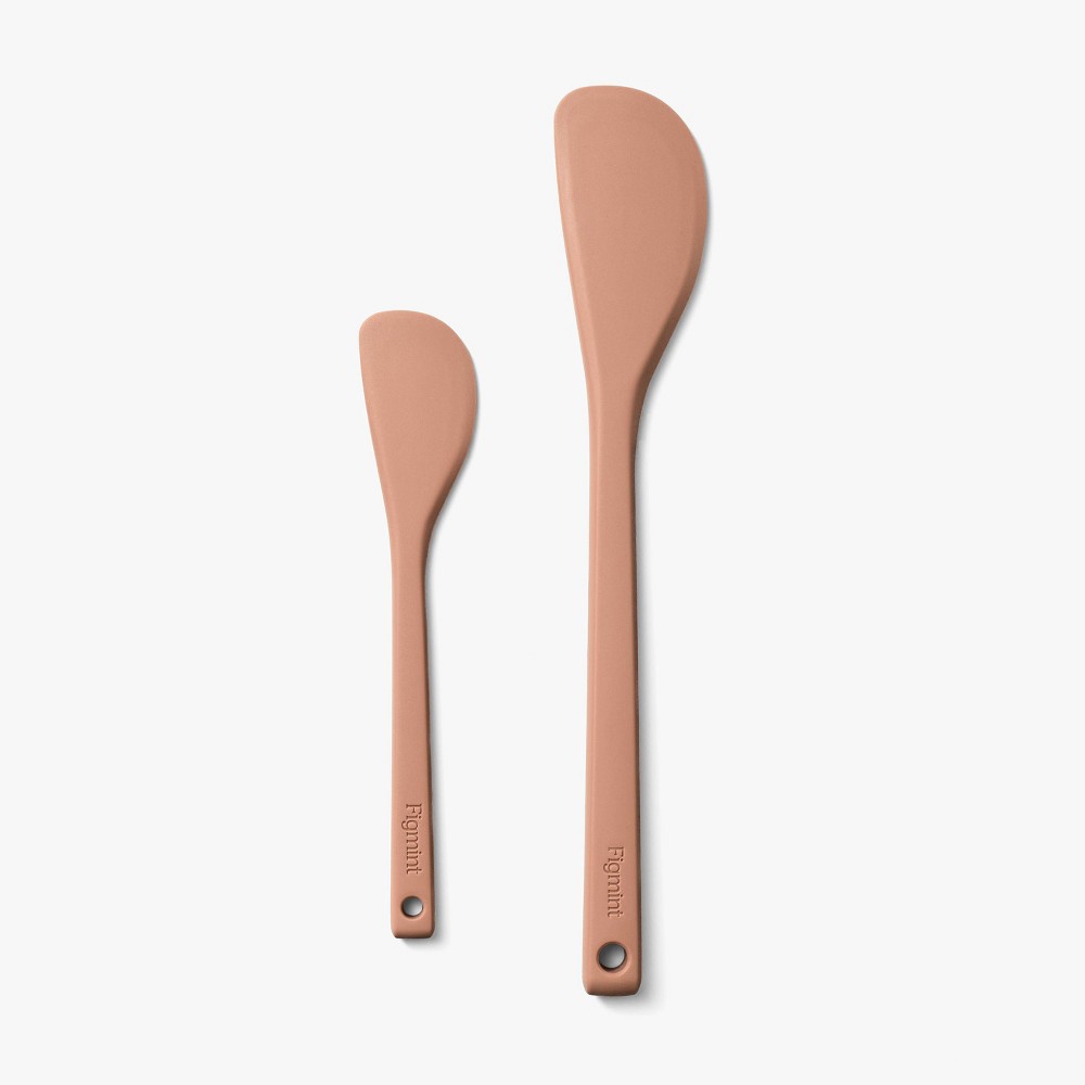 Photos - Other Accessories 2pc Silicone Spatula Set Terracotta Orange - Figmint™