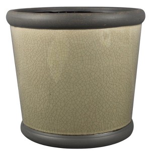 Trendspot Belleville 9 in. D Ceramic Planter Gray Trendspot Belleville 9 in. D Ceramic Planter Gray