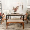 Nordlys 4-Person Metal and Gray Wood Dining Table, Industrial Style , Dining Room - 2 of 4