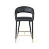 Meridian Furniture,Destiny Black Vegan Leather Stool - 3 of 4