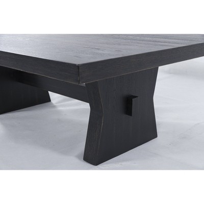 Galliden Rectangular Black Wood Coffee Table