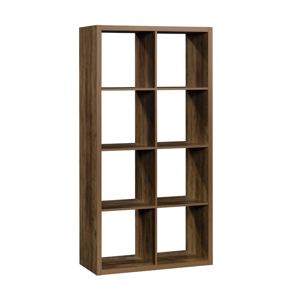 Photos - Wall Shelf Sauder 57.874"8 Cube Organizer Rural Pine - : Bookcase, Adjustable Shelves, 