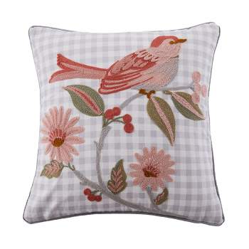 Pippa Bird Gingham Decorative Pillow - Levtex Home