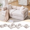 Sapphtopaz 73" Couches for Living Room 2-in-1 Convertible Sofa Bed with Removable Armrests Mattress Sofa with 2 Pillows Sleeper Sofa for Bedroom - 4 of 4