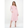 WEST K Women's Charlee Long Sleeve A-line Knit Dress with Pockets - 3 of 4