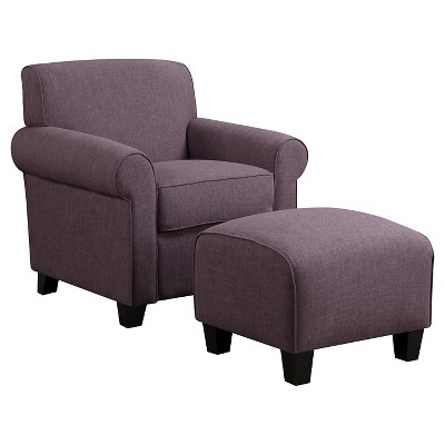 comfy armchair with ottoman