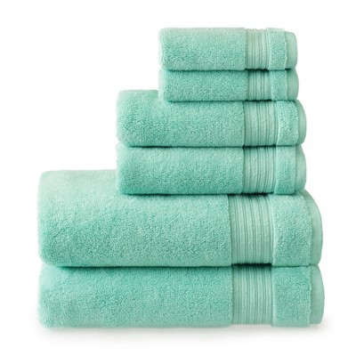 6pc Soft Loft Towel Set Aqua Blue - Welhome