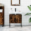 vidaXL Bathroom Sink Cabinet Smoked Oak 23.6"x13"x23.6" Engineered Wood - 3 of 4