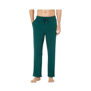 TIME HOLLOW Dark Green Cotton Knit Pajama Pants - 1 of 3