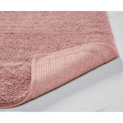 Granada Pink Cotton Tufted Non-Slip U-Shaped Toilet Rug