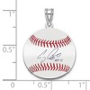Black Bow Jewelry Sterling Silver Craig Biggio Signature SM Enamel Baseball Pendant - 4 of 4