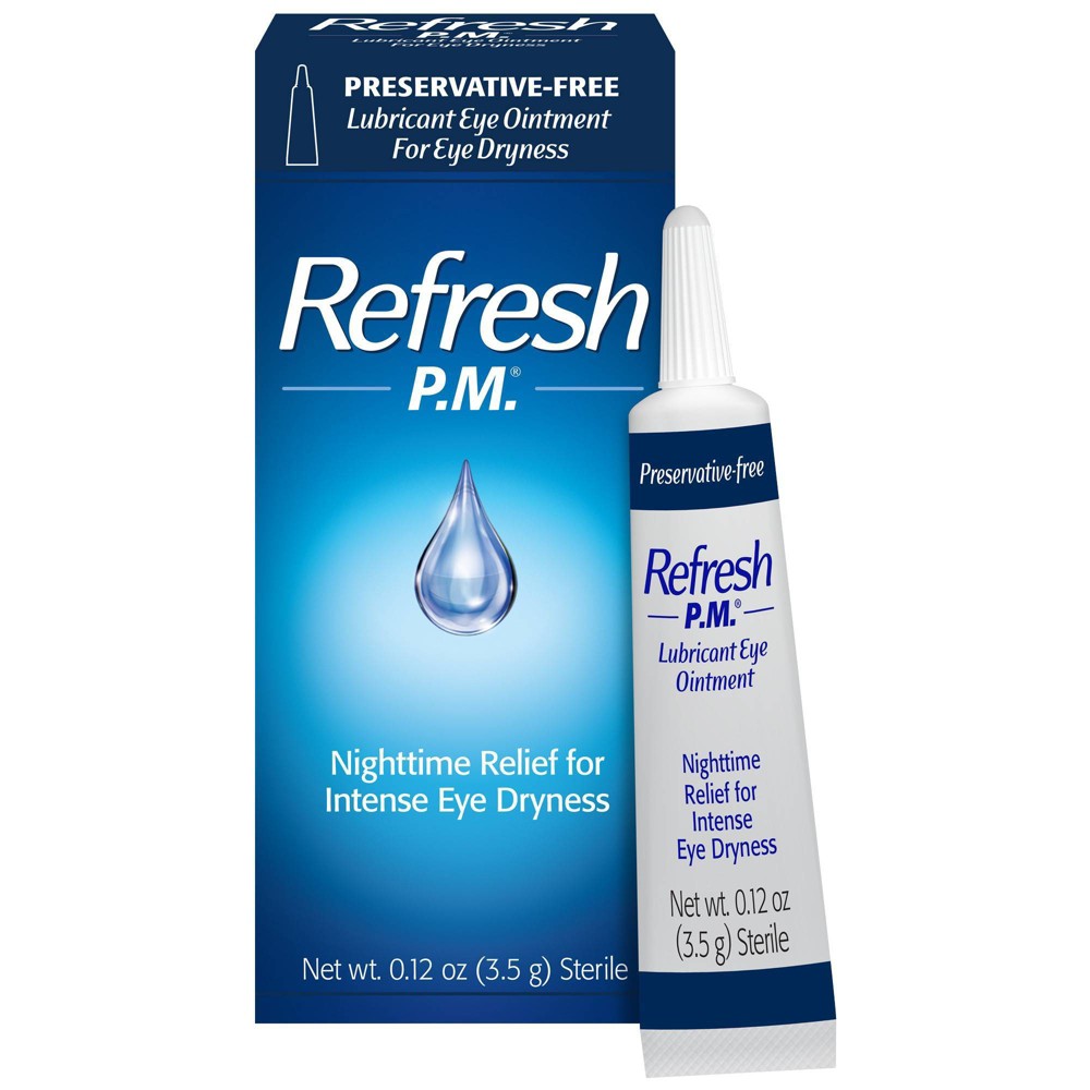 Refresh P.M. Preservative-Free Lubricant Eye Ointment Drops - 0.12oz (3.5g)
