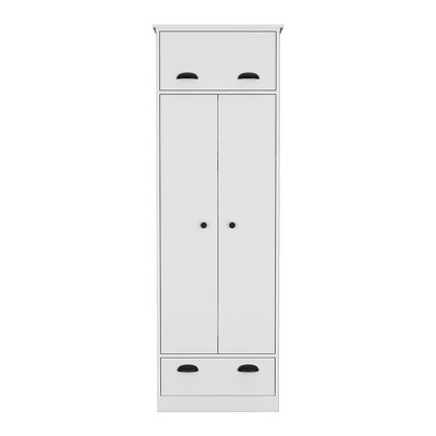 NicBex Armoire Wardrobe Closet Storage Cabinet with Double Doors for Bedroom