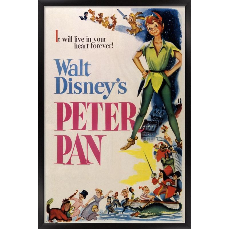 Trends International 24X36 Disney Peter Pan - One Sheet Framed Wall Poster Prints, 1 of 7