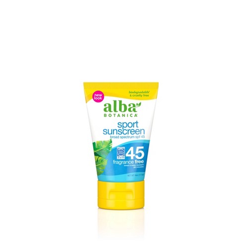 Alba Botanica Emollient Sunscreen Sport Lotion - SPF 45 - 4oz - image 1 of 4