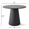 Dwen Small Console Tables, 35'' Width with Grain Paper Round Top Pedestal Console Table Behind Couch-Maison Boucle - 3 of 4