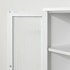 South Shore 40" Decorative Storage Cabinet White: Fluted Glass, Metal Frame, Wall Anchor Kit - 4 of 4