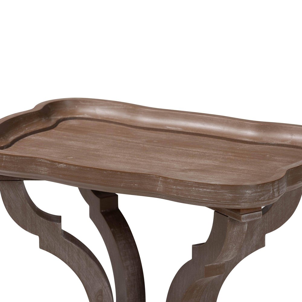 Photos - Coffee Table Baxton Studio Yannick Wood End Table Antique Brown