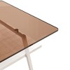 GlasFlength End Tables Contemporary Accent Furniture with Sleek Design for Modern Living Rooms, Brown,38.58”*22.84”*16.73" - 3 of 4