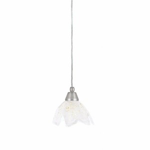 Toltec Lighting Any 1 - Light Pendant in  Brushed Nickel with 7" Gold Ice Shade - 1 of 1