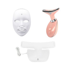 Pursonic Complete LED Skincare Therapy Bundle: Neckplate, 7-in-1 Light Therapy Wand & 7-in-1 Face Mask - 1 of 4