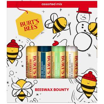 Burt's Bees Beeswax + Cucumber Mint + Coconut & Pear + Vanilla Bean Lip  Balm - 4pk/0.6oz : Target