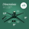 Home Heritage Cascade Quick Set Christmas Tree, 7', Green with Artificial Christmas Tree Base Rotating Metal Stand, 1-1.5'', Green - 4 of 4