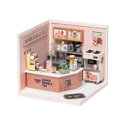 ROBOTIME 3D Puzzles Plastic House Building Set Toy DIY Miniature Dollhouse Playset Gifts for Teens Adults, Multicolor, 6.40"*7.10"*6.00"