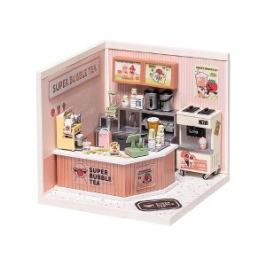 ROBOTIME 3D Puzzles Plastic House Building Set Toy DIY Miniature Dollhouse Playset Gifts for Teens Adults, Multicolor, 6.40"*7.10"*6.00" - 1 of 4