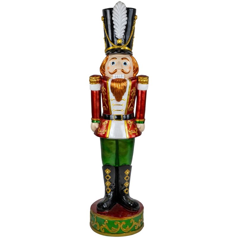 Northlight Commercial Christmas Nutcracker Soldier with Decorative Base - 5.25' - Red and Green, 1 of 7