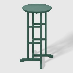 WestinTrends Malibu 42" All Weather HDPE Outdoor Patio Bar Height Bistro Table - Round - 1 of 4