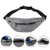 Unique Bargains Crossbody Fanny Pack with 4 Pockets Gray 1 Pc - 2 of 4