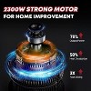 SILVEL Cement Mixer, 2300W Handheld Electric Concrete Mixer, Portable Mortar Mixer with 6 Adjustable Speed, 110V Mud Mixer for Mixing Mud, Cement - 3 of 4