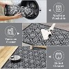 5x7ft Washable Floral Area Rug, Modern Ultra-Thin Non Slip Low Pile Carpet, Distressed Mat for Dining Room Playroom Kitchen Living Room Bedroom - 4 of 4
