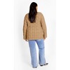 Women's Plus Size Iris Cable Sweater - caramel | CITY CHIC - 4 of 4