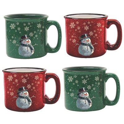 Courtside Market Snowman-Snow Cozy Mug 4 Piece Set