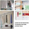 8 Pack Adjustable Tension Rods 28 - 48 Inches White for Window Curtain Kitchen Cupboard Closet Cabinet Spring Tension - 2 of 4