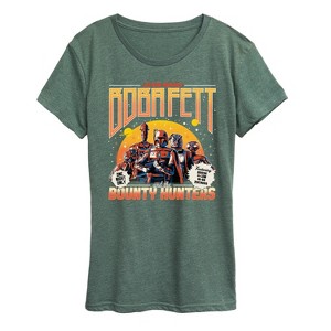 Women's - Star Wars - Boba Fett and the Bounty Hunters Band Short Sleeve Graphic T-Shirt - 1 of 4