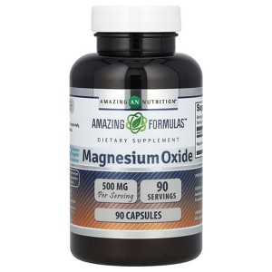 Amazing Nutrition Magnesium Oxide, 500 mg, 90 Capsules - 1 of 3