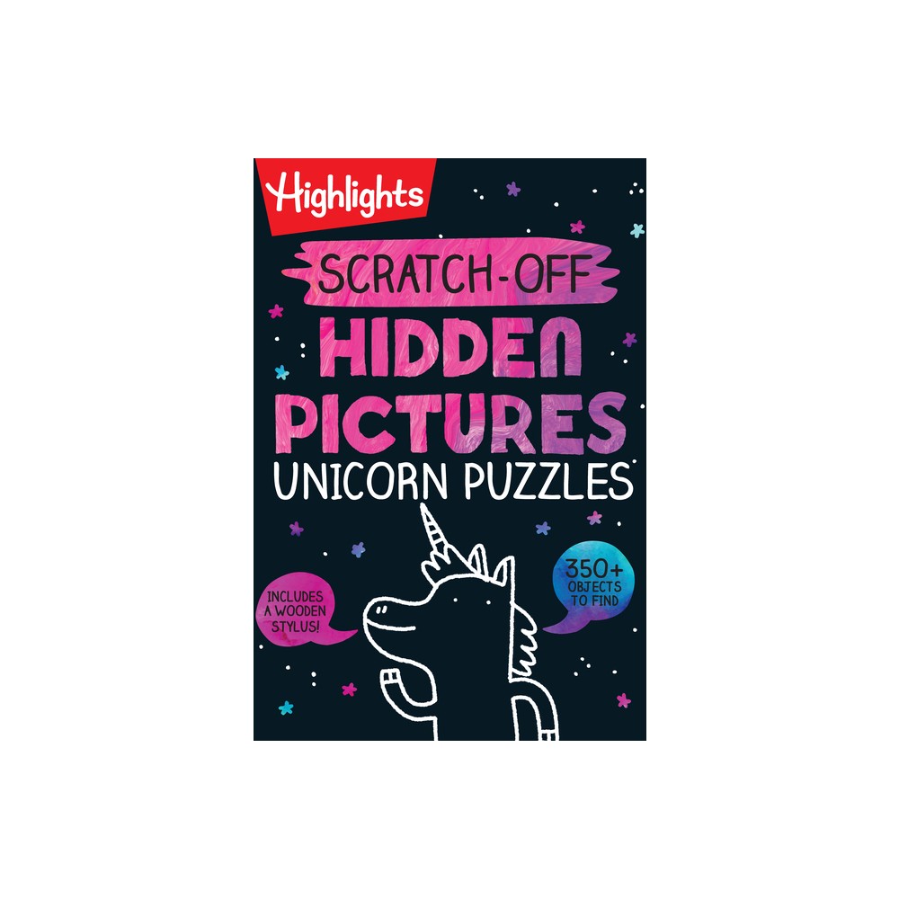 Scratch-Off Hidden Pictures Unicorn Puzzles - (Highlights Scratch-Off Activity Books) (Spiral Bound)
