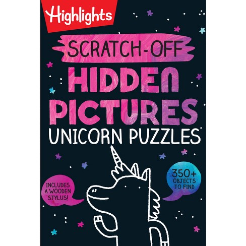 Scratch-Off Hidden Pictures Unicorn Puzzles - (Highlights Scratch-Off  Activity Books) (Spiral Bound)