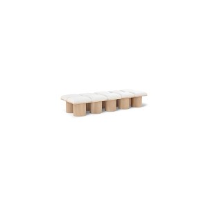Meridian Furniture,Pavilion Boucle Fabric Bench - 1 of 4