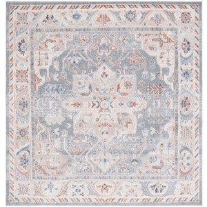 Blair Washable BLR212 Power Loomed Machine Washable Area Rug - Beige/Blue - 6'7"x6'7" - Safavieh. - 1 of 4
