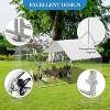 Metal Chicken Coop, 9.8x6.5x6.5 Ft Spire-Roof Poultry Cage with Waterproof and Anti-Ultraviolet Cover for Outside, for Backyard Farm Garden - 3 of 4