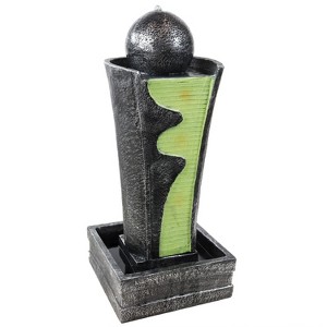 Sunnydaze 39"H Electric Polyresin Art Deco Modern Rippling Stream Outdoor Water Fountain - 1 of 4