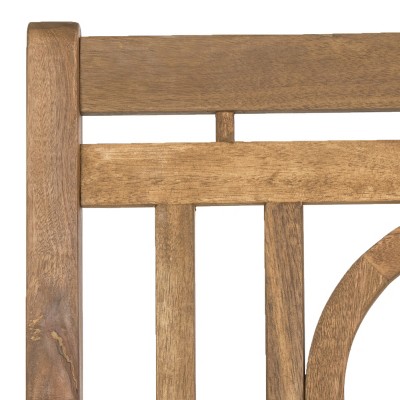 Montclair Transitional Acacia Wood 3-Seat Outdoor Bench with Beige Cushion
